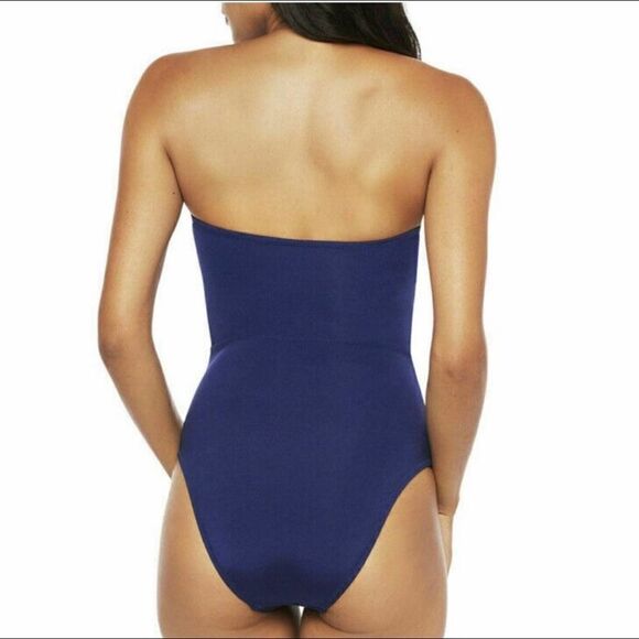 Trina Turk Paradise Bandeau Lace-Up One-Piece Swim Size 2 - Picture 11 of 11